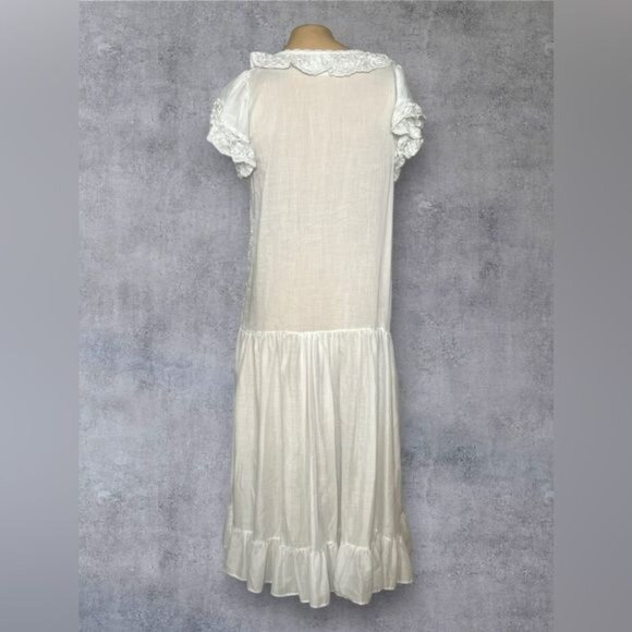 Vintage Gilligan & O’Malley White Lace Gown Dress - Romantic Bridal - Picture 2 of 8